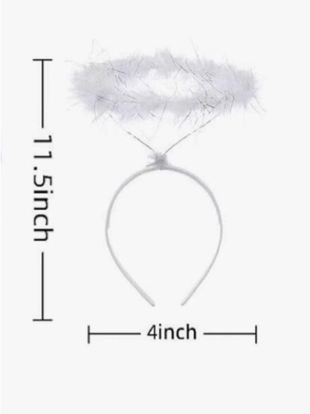White Feather Halo Headband